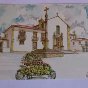 Largo da Misericórdia - postal / pintura