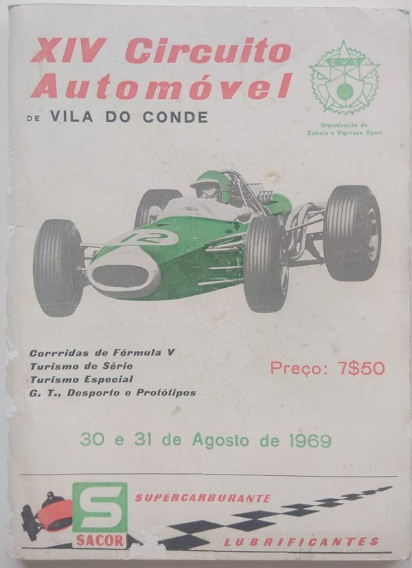XIV Circuito Automóvel - 30 e 31 Agosto 1969 - programa