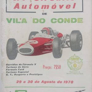 XV Circuito Automóvel - 29 e 30 Agosto 1970 - programa