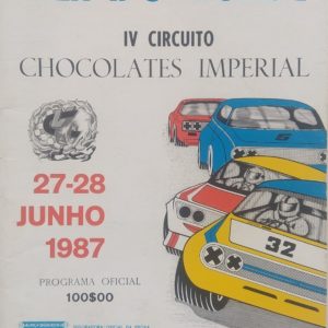 IV Circuito Chocolates Imperial - 27 e 28 Junho 1987 - programa